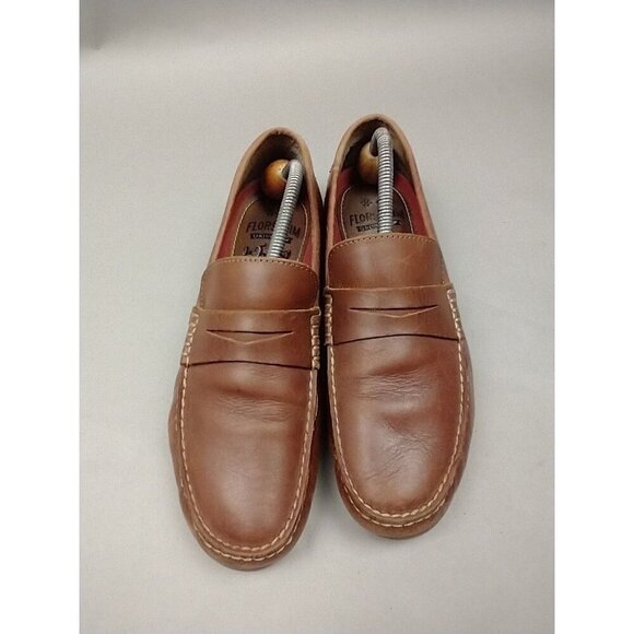 Florsheim Driver Mens Loafer Driving Moccasins Shoes Brown Leather Slip-On 9.5 - Picture 9 of 13